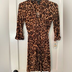 INC leopard dress NWT size S